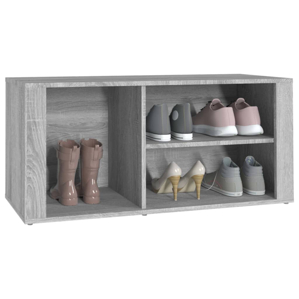Shoe Cabinet Grey Sonoma 100x35x45 cm Engineered Wood
