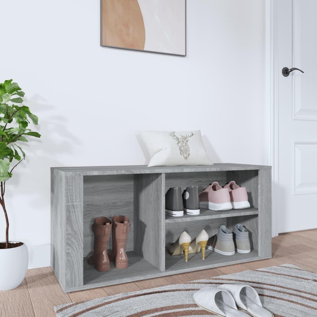 Shoe Cabinet Grey Sonoma 100x35x45 cm Engineered Wood