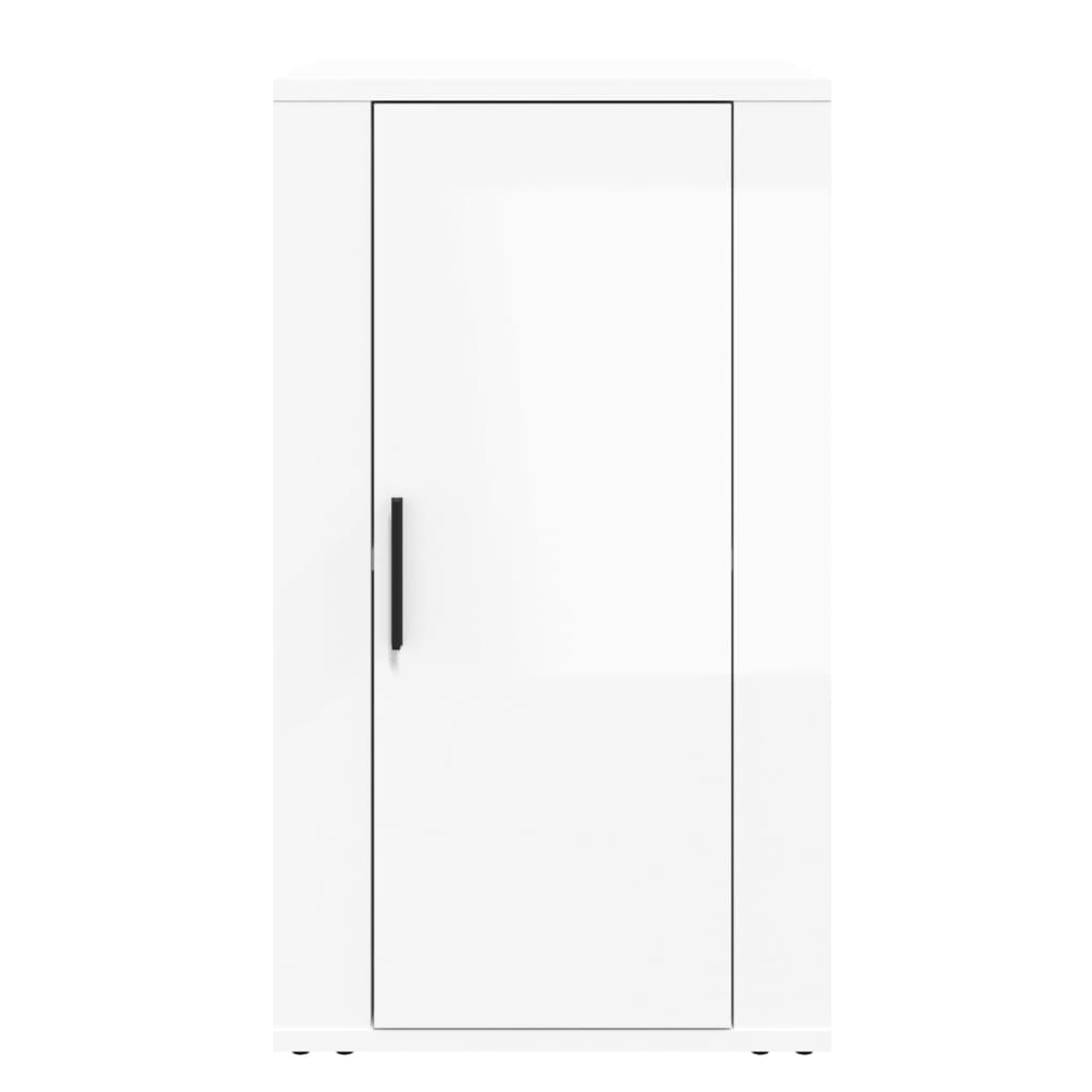 Sideboard High Gloss White 40x33x70 cm Engineered Wood