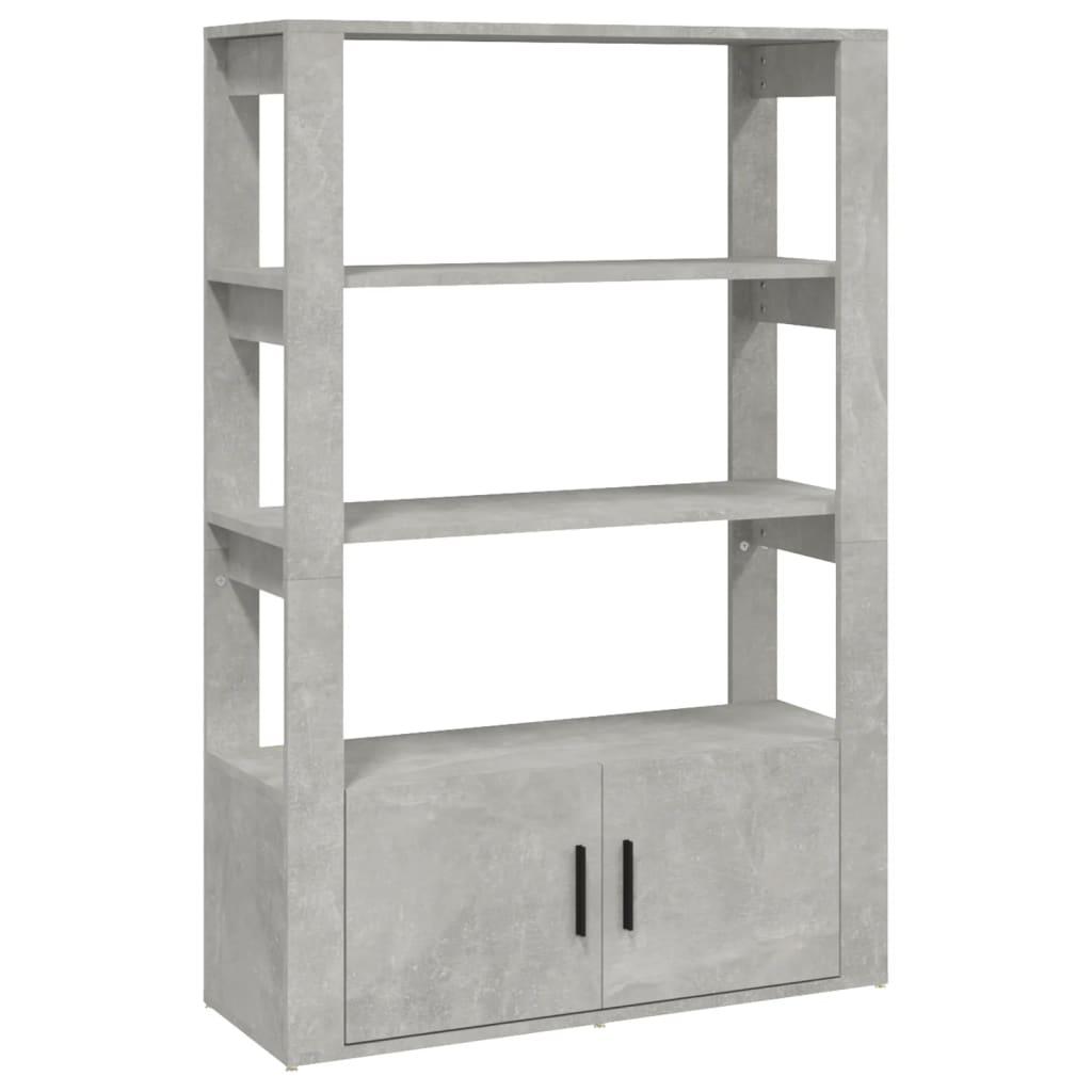 Sideboard Concrete Grey 80x30x119.5 cm Engineered Wood