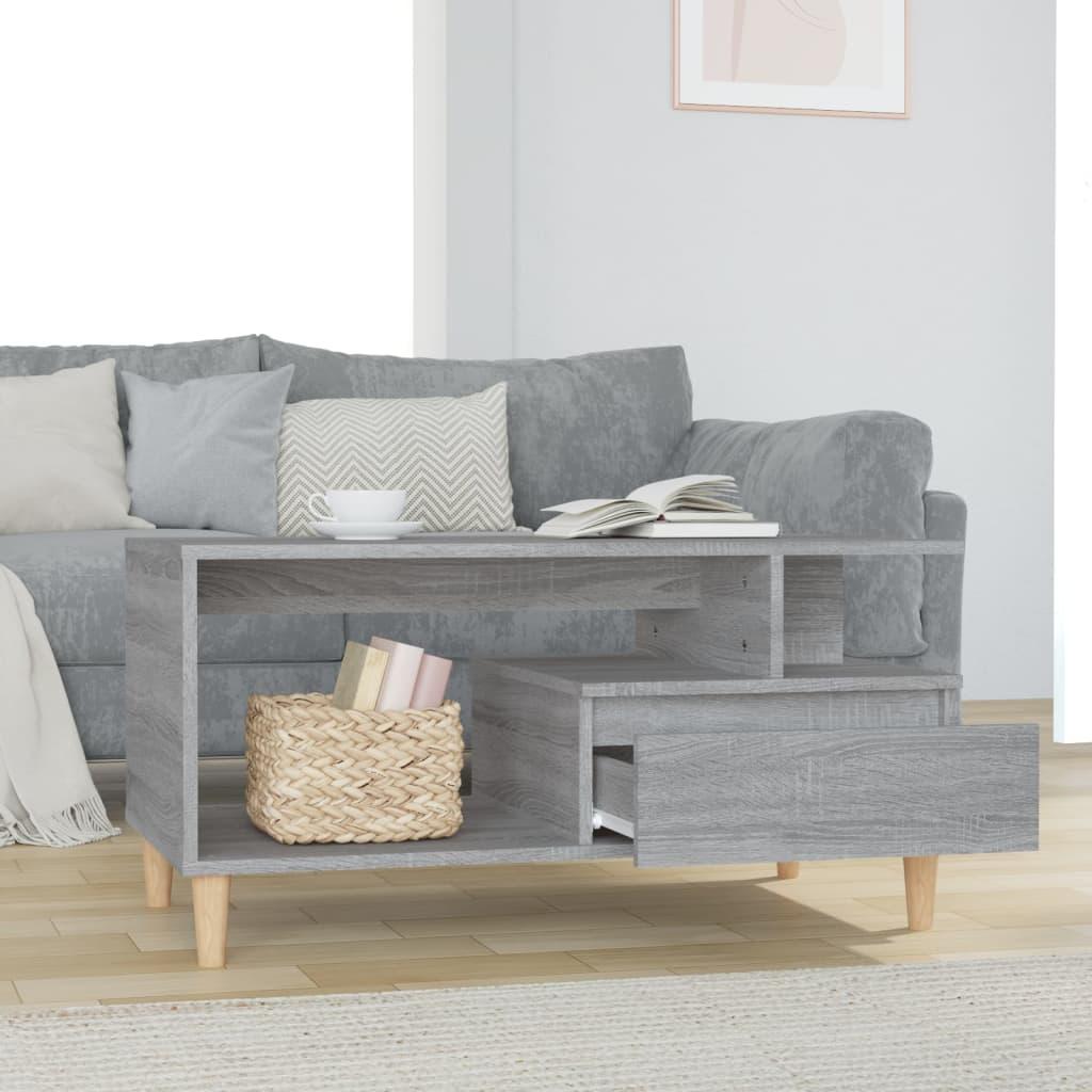 Coffee Table Grey Sonoma 90x49x45 cm Engineered Wood