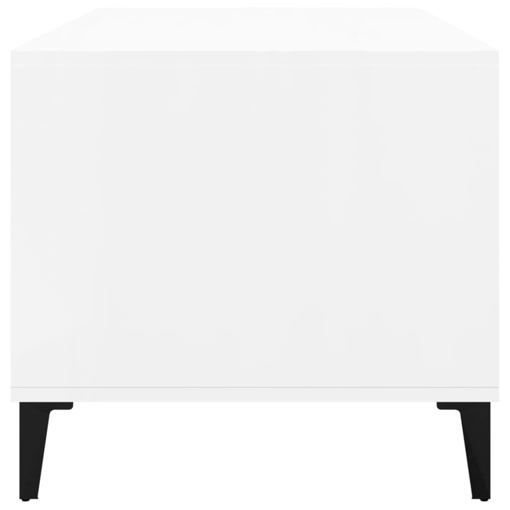 Coffee Table  High Gloss White 90x49x45 cm Engineered Wood