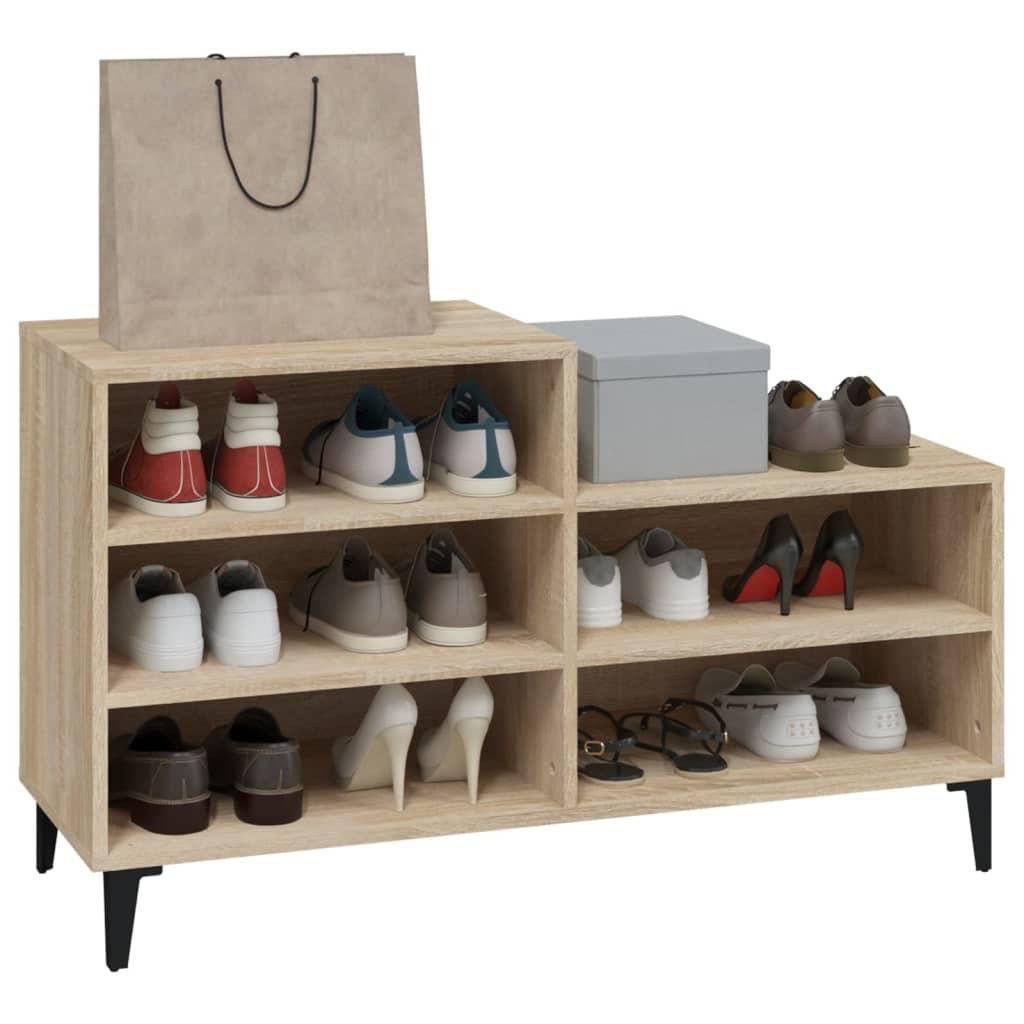 Shoe Cabinet Sonoma Oak 102x36x60 cm Engineered Wood