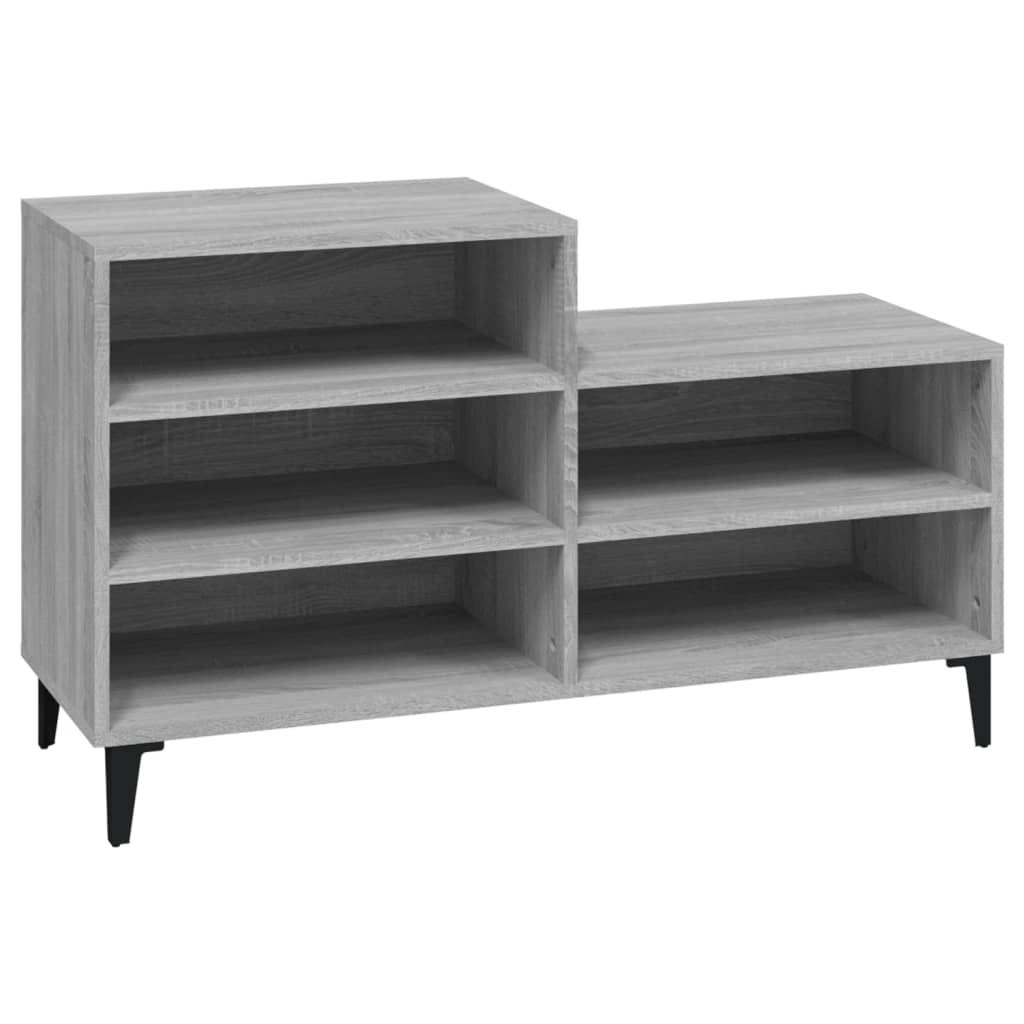 Shoe Cabinet Grey Sonoma 102x36x60 cm Engineered Wood