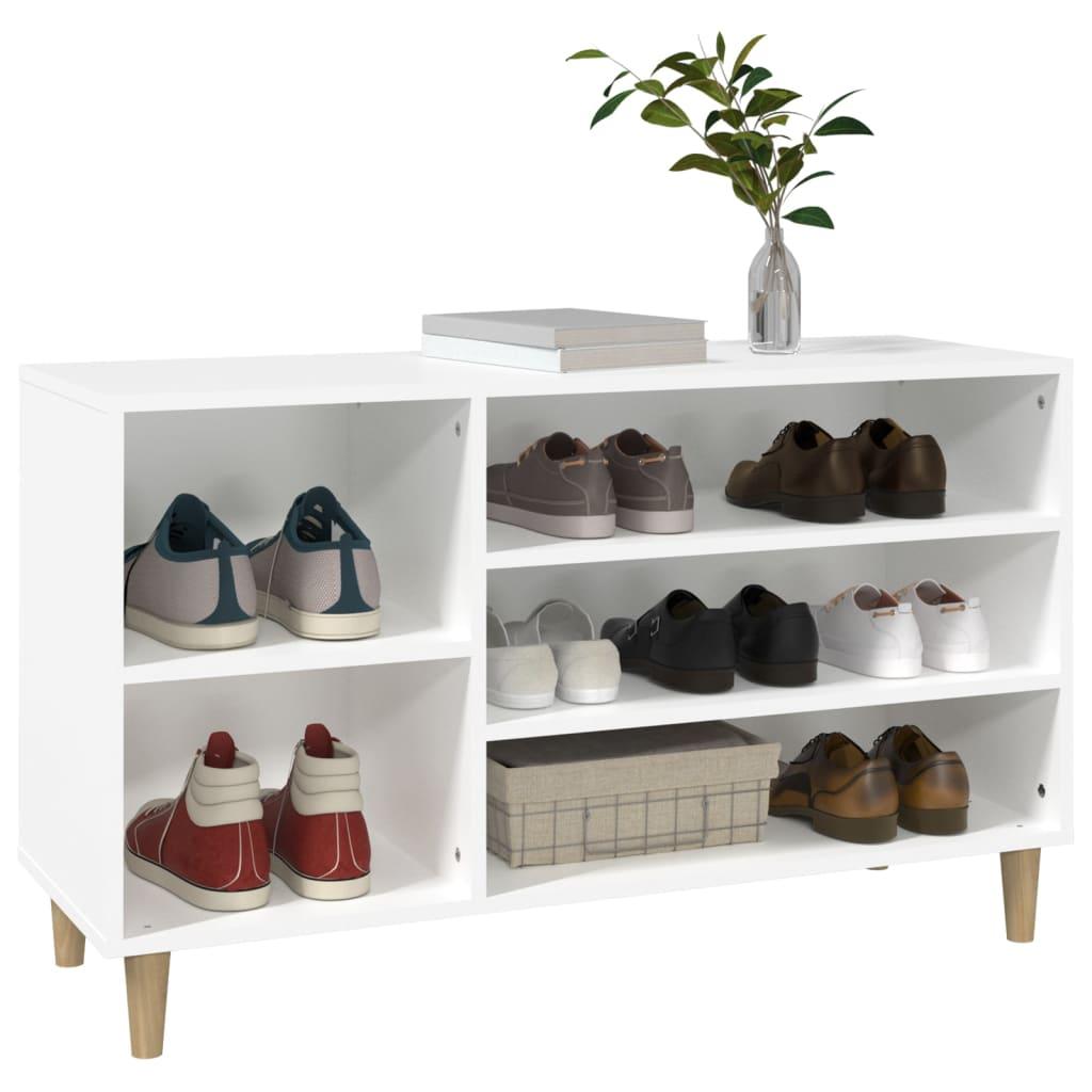 Shoe Cabinet White 102x36x60 cm Engineered Wood