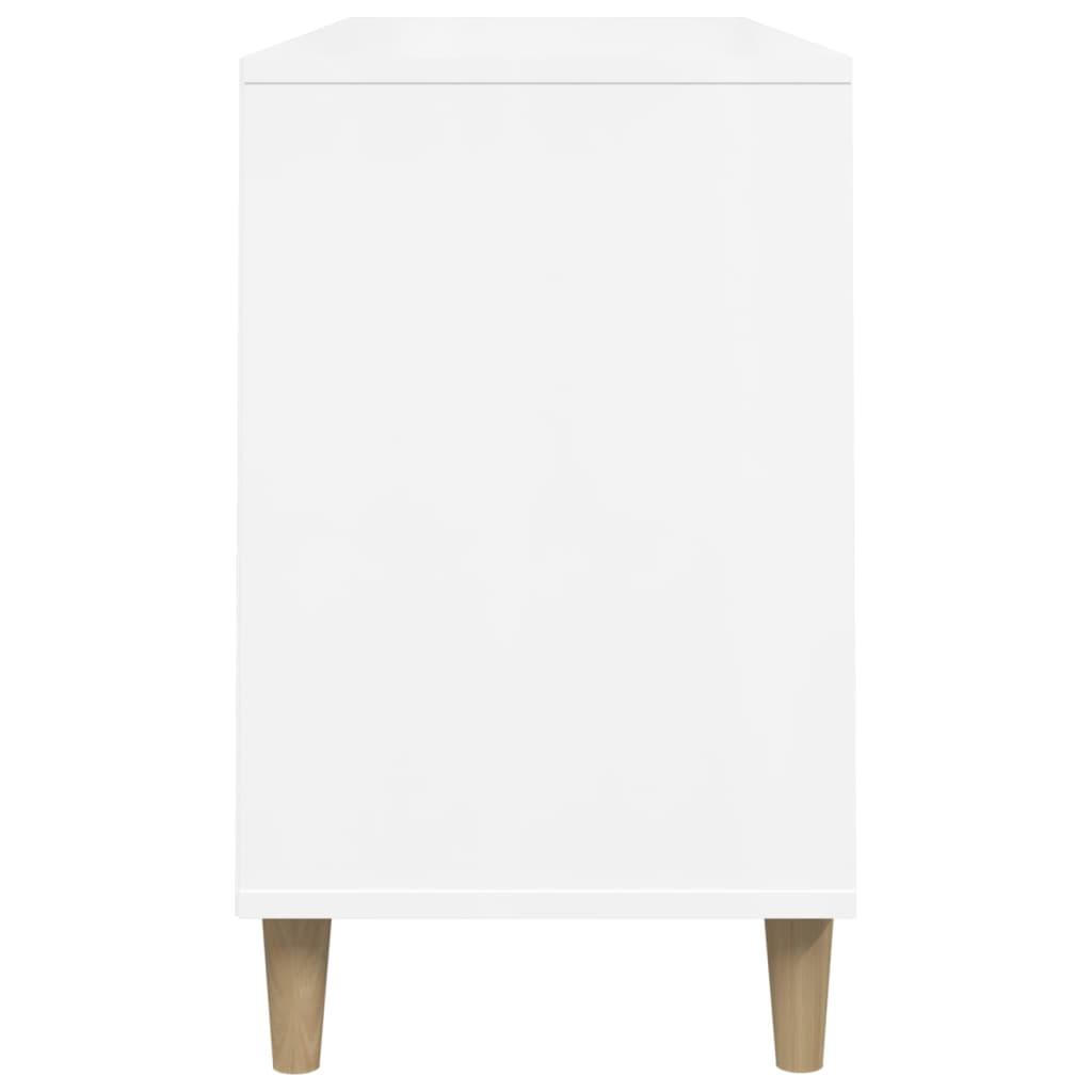 Shoe Cabinet High Gloss White 102x36x60 cm Engineered Wood