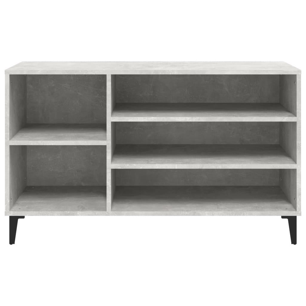 Shoe Cabinet Concrete Grey 102x36x60 cm Engineered Wood