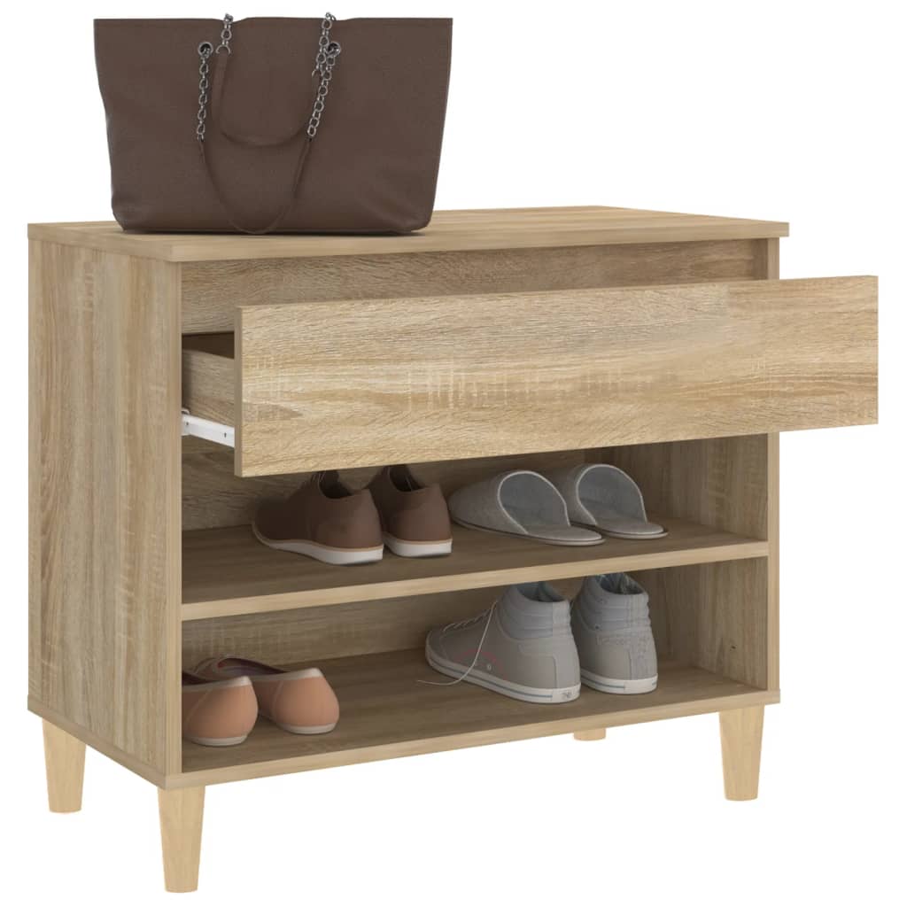 Shoe Cabinet Sonoma Oak 70x36x60 cm Engineered Wood