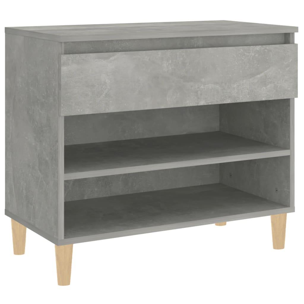 Shoe Cabinet Concrete Grey 70x36x60 cm Engineered Wood