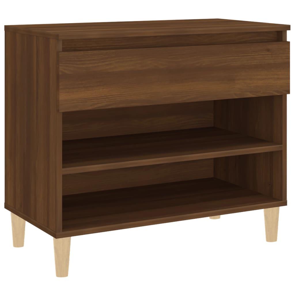 Shoe Cabinet Brown Oak 70x36x60 cm Engineered Wood