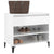 Shoe Cabinet High Gloss White 70x36x60 cm Engineered Wood