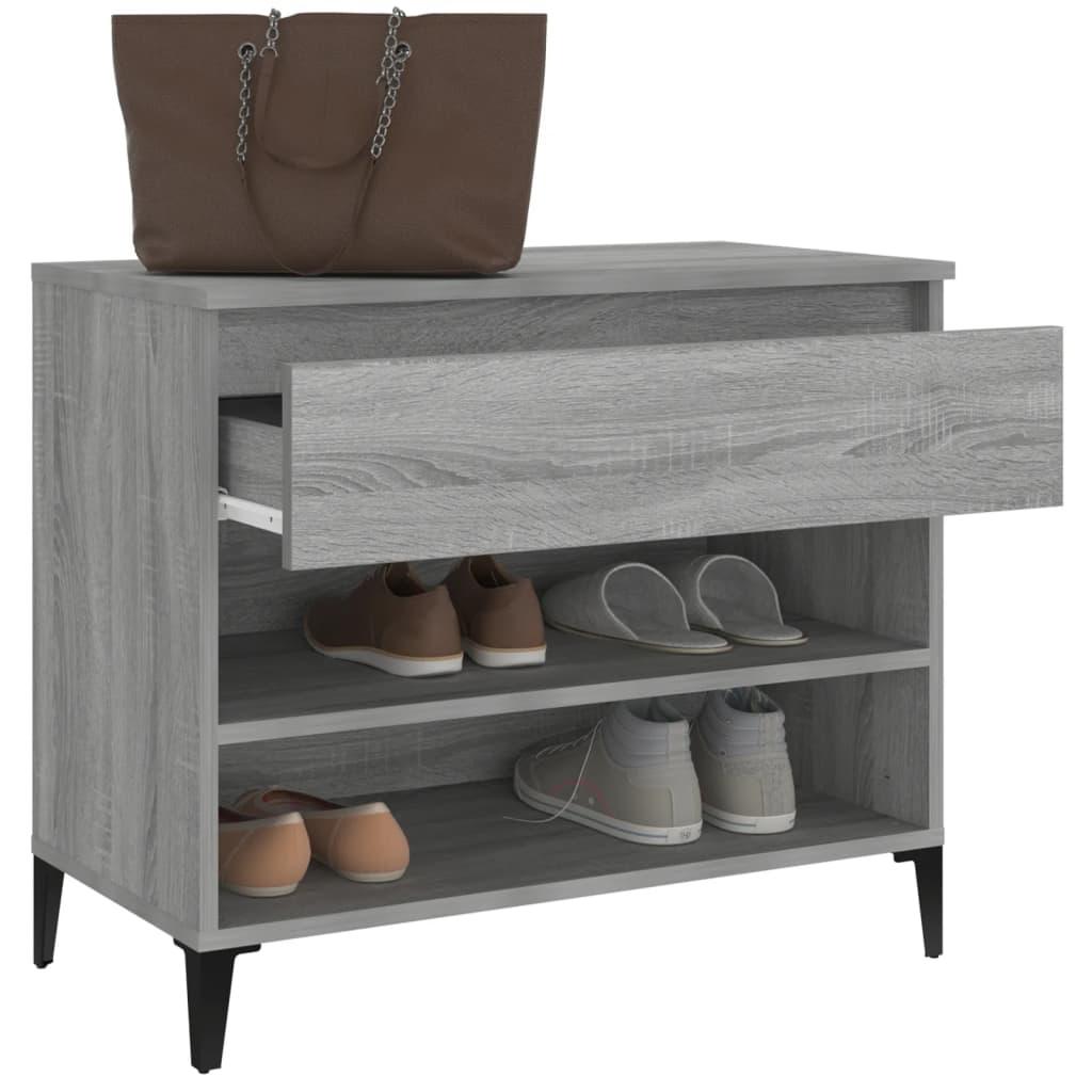 Shoe Cabinet Grey Sonoma 70x36x60 cm Engineered Wood