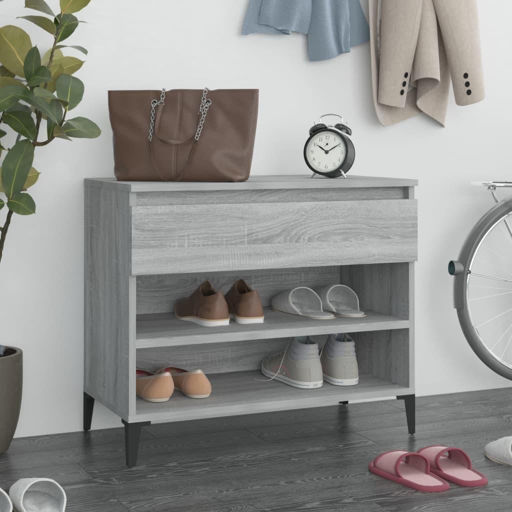 Shoe Cabinet Grey Sonoma 70x36x60 cm Engineered Wood