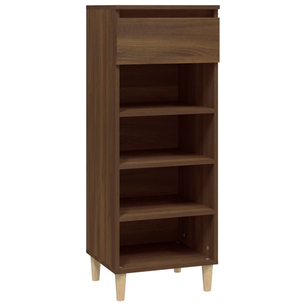 Shoe Cabinet Brown Oak 40x36x105 cm Engineered Wood