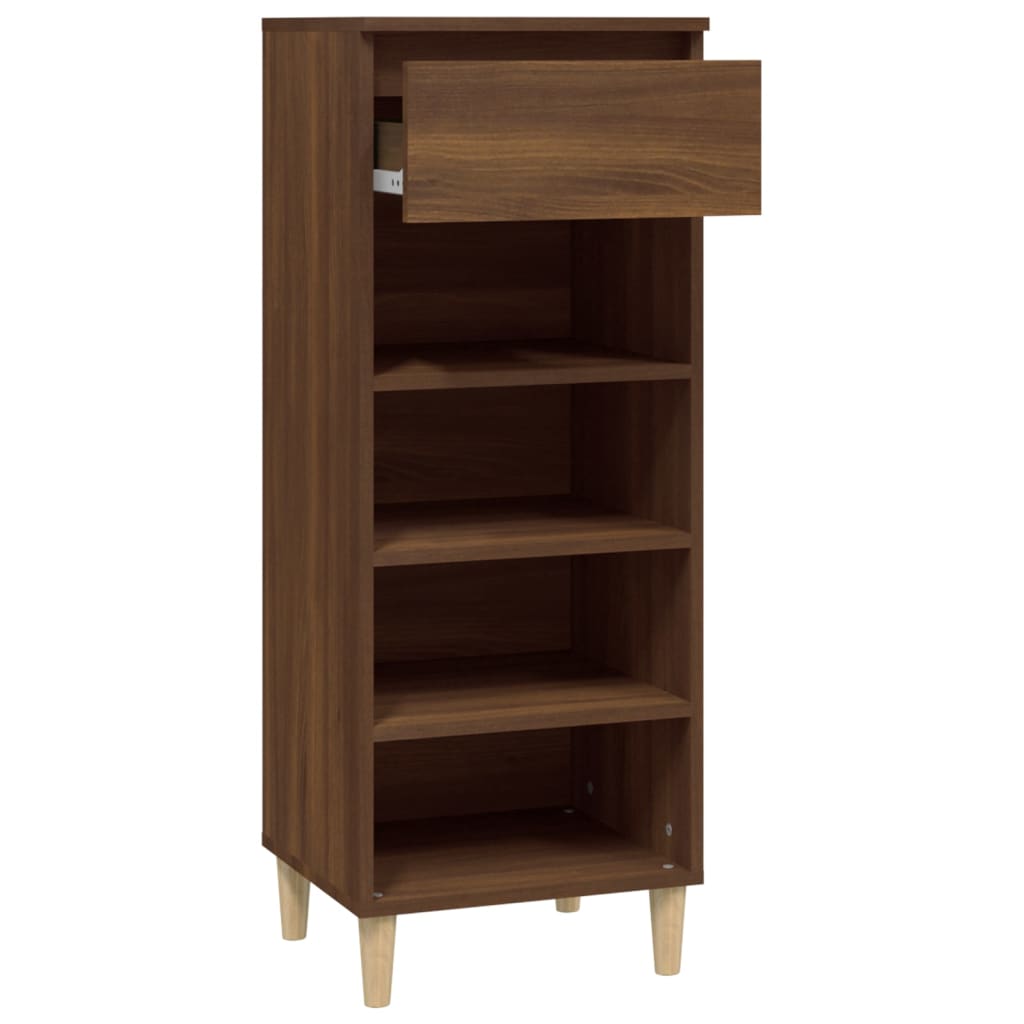 Shoe Cabinet Brown Oak 40x36x105 cm Engineered Wood
