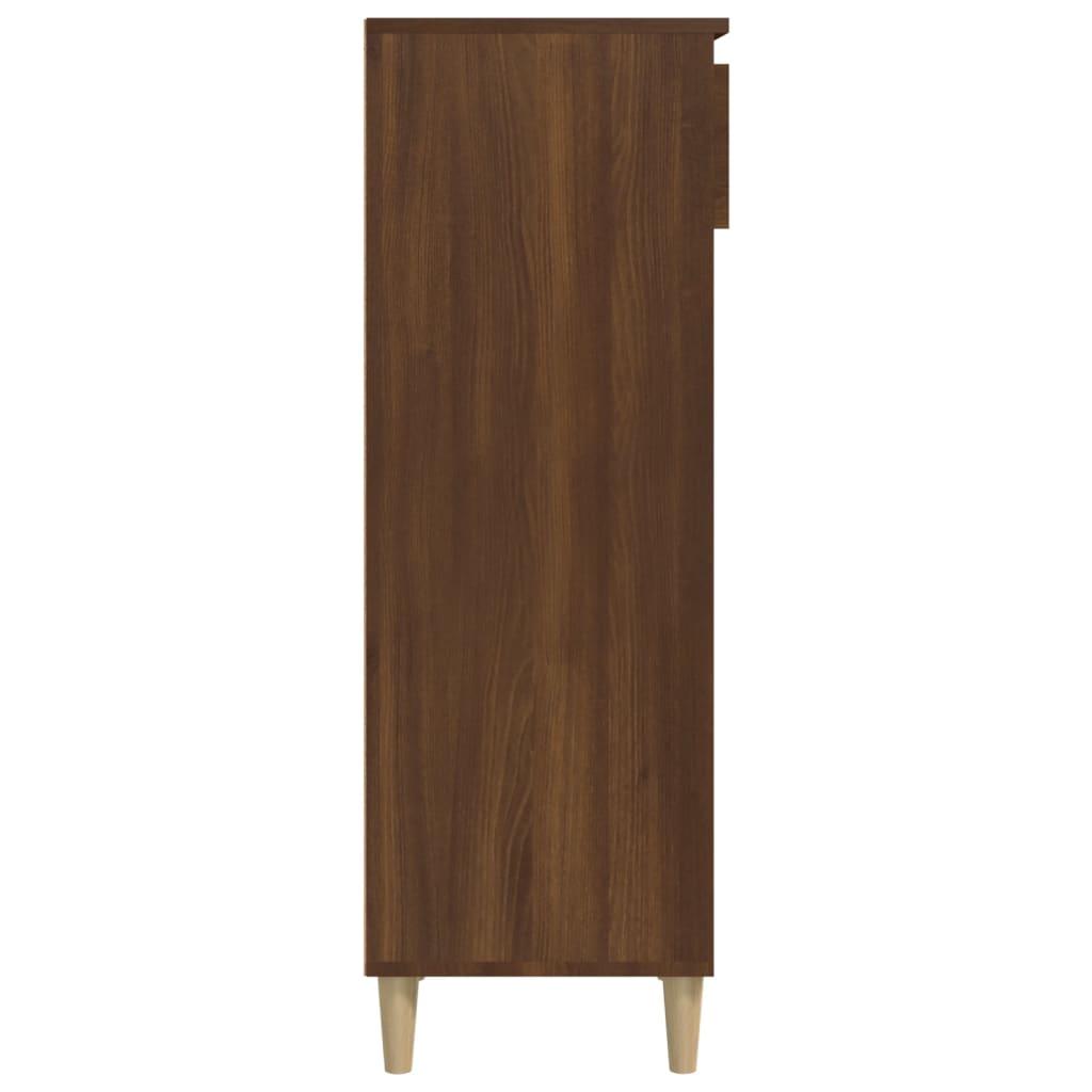 Shoe Cabinet Brown Oak 40x36x105 cm Engineered Wood