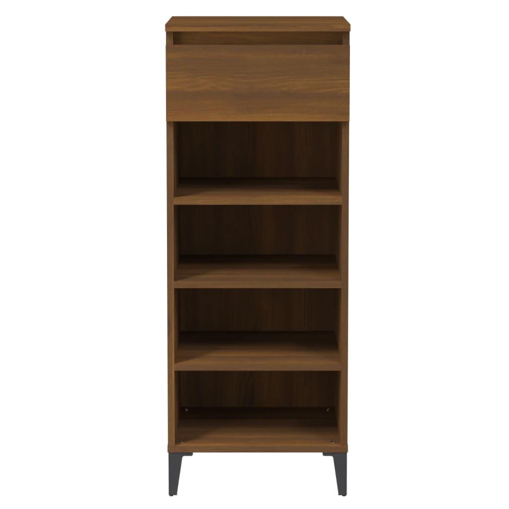 Shoe Rack Brown Oak 40x36x105 cm Engineered Wood