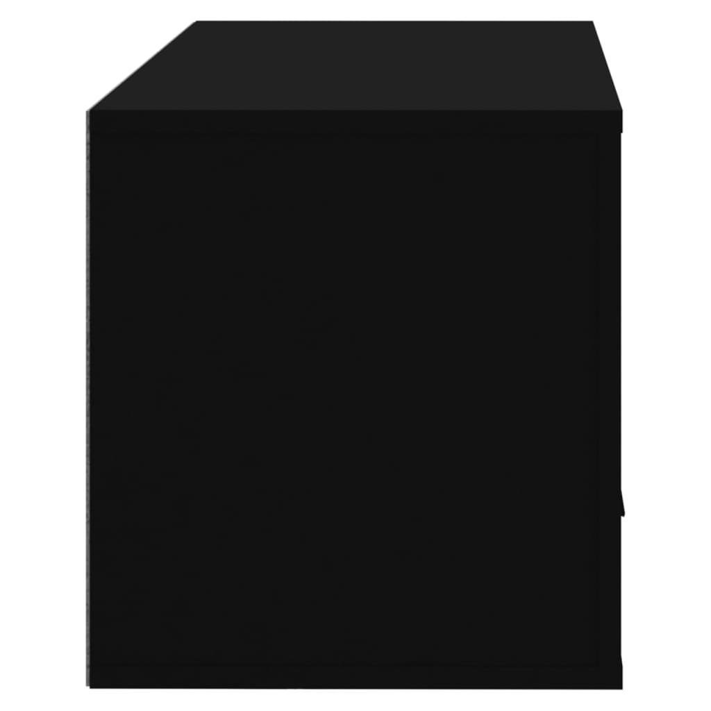 Wall-mounted Shoe Cabinet Black 70x35x38 cm Engineered Wood