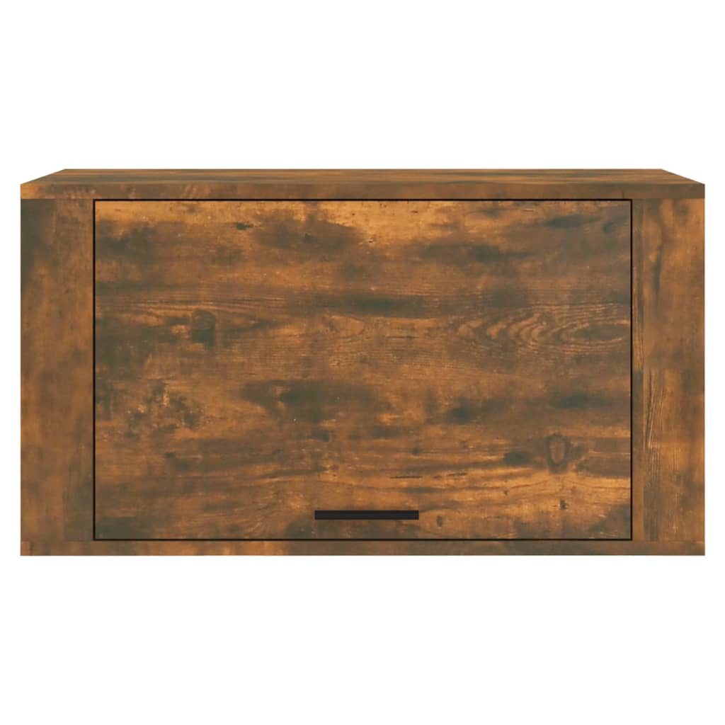 Wall-mounted Shoe Cabinet Smoked Oak 70x35x38 cm Solid Wood Pine