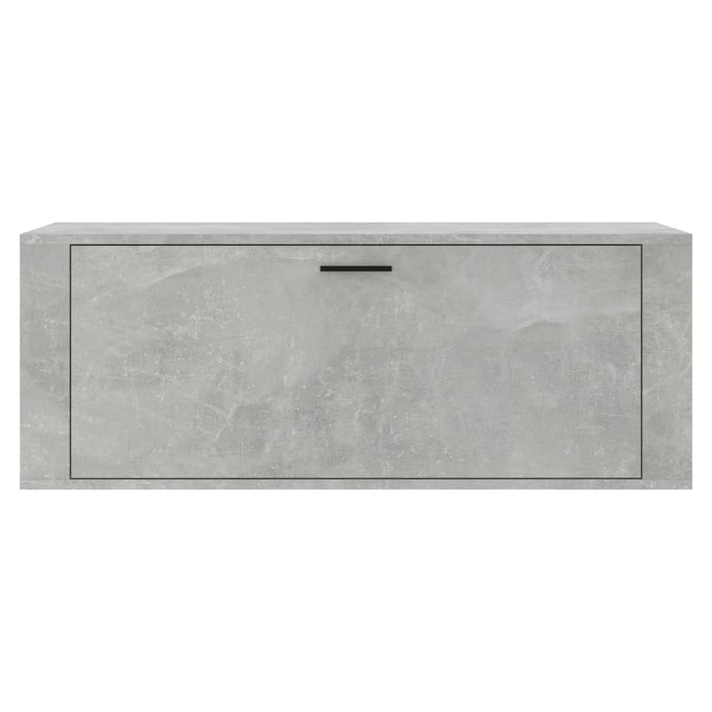 Wall Shoe Cabinet Concrete Grey 100x35x38 cm Engineered Wood