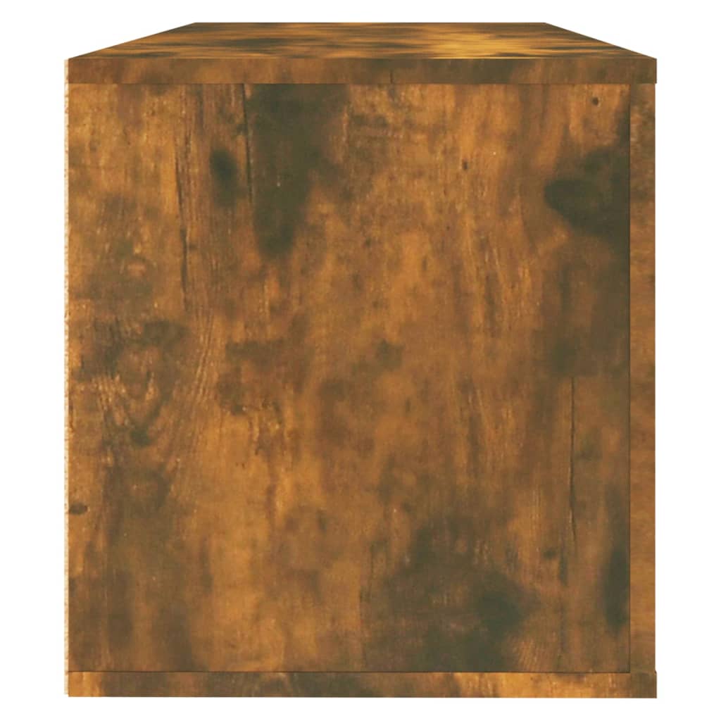 Wall Shoe Cabinet Smoked Oak 100x35x38 cm Engineered Wood