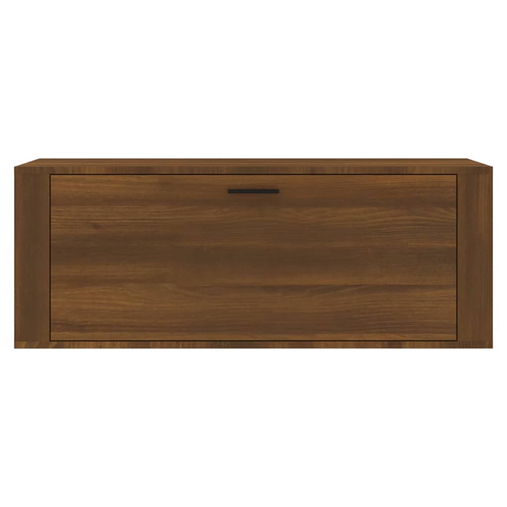 Wall Shoe Cabinet Brown Oak 100x35x38 cm Engineered Wood