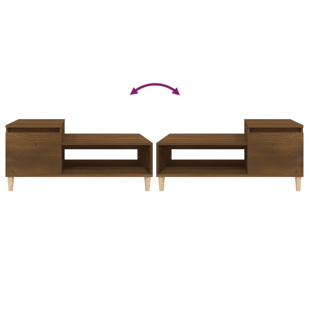 Coffee Table Brown Oak 100x50x45 cm Engineered Wood