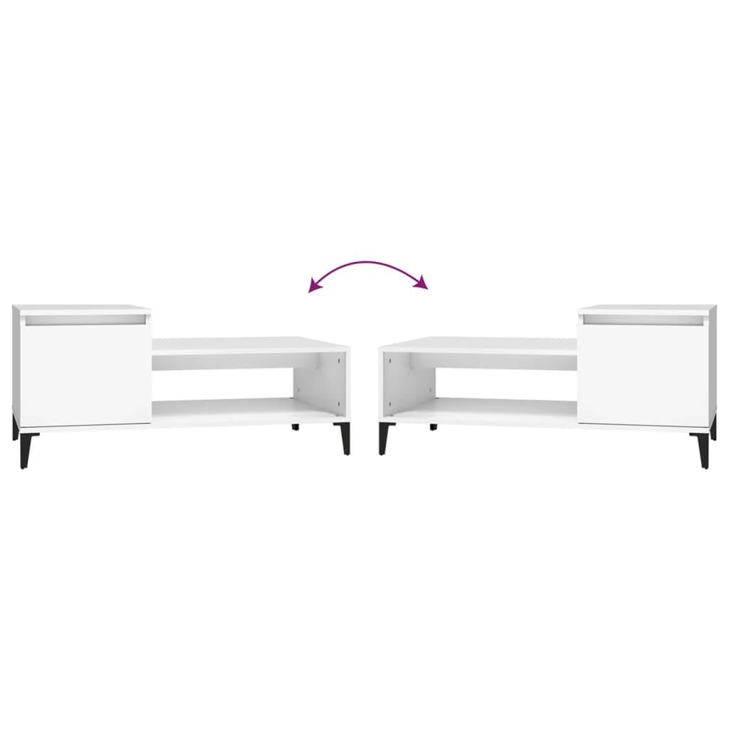 Coffee Table White 100x50x45 cm Engineered Wood