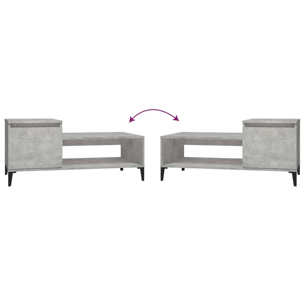 Coffee Table Concrete Grey 100x50x45 cm Engineered Wood