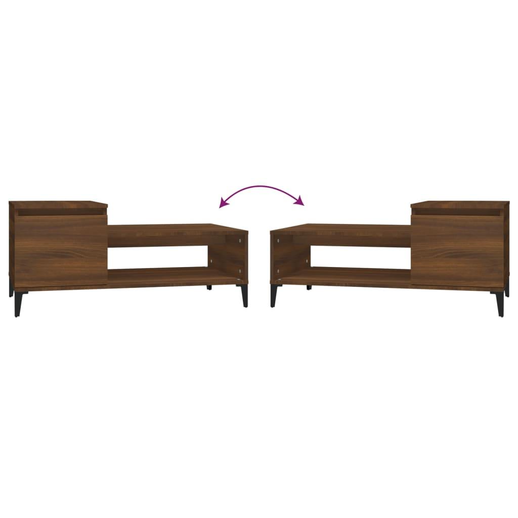 Coffee Table Brown Oak 100x50x45 cm Engineered Wood