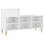 Shoe Cabinet High Gloss White 102x36x60 cm Engineered Wood