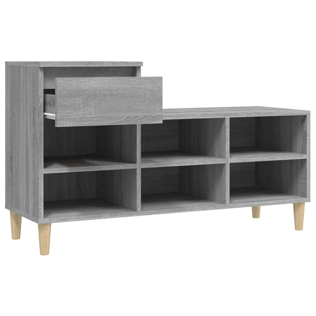 Shoe Cabinet Grey Sonoma 102x36x60 cm Engineered Wood