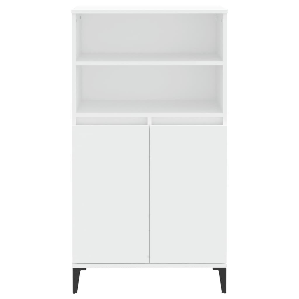 Highboard White 60x36x110 cm Engineered Wood