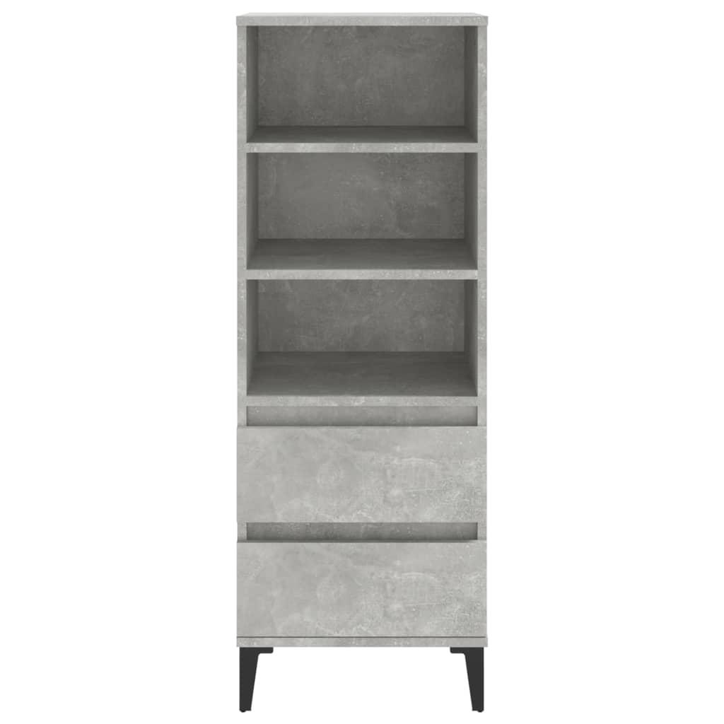 Highboard Concrete Grey 40x36x110 cm Engineered Wood