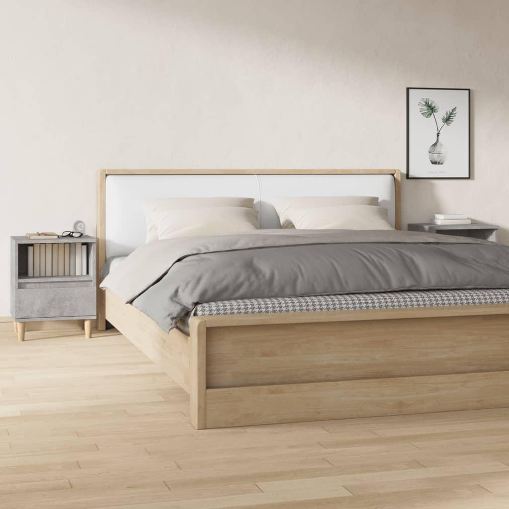 Bedside Cabinets 2 pcs Concrete Grey 40x35x50 cm