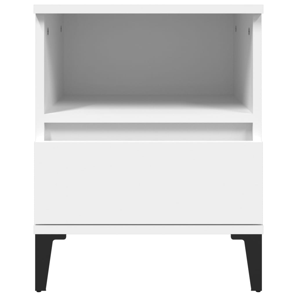 Bedside Cabinet White 40x35x50 cm
