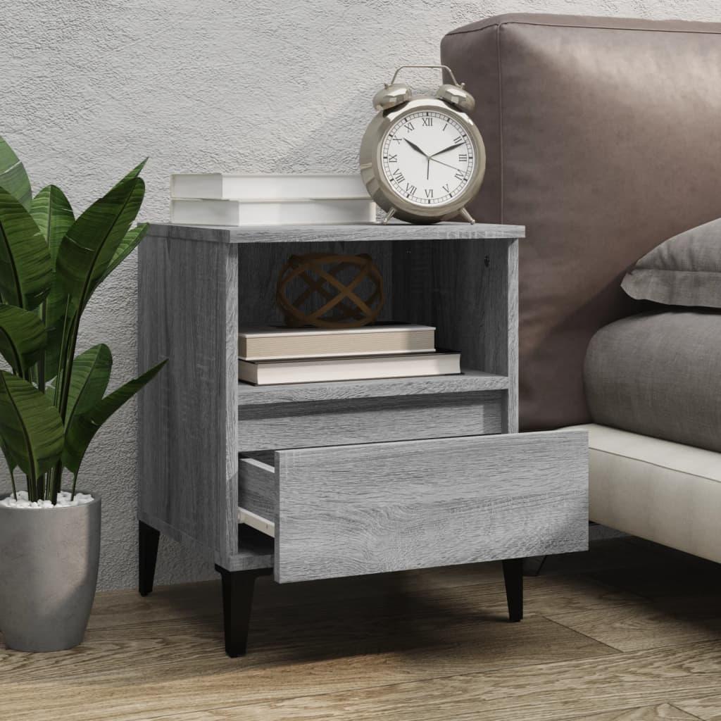 Bedside Cabinets 2 pcs Grey Sonoma 40x35x50 cm