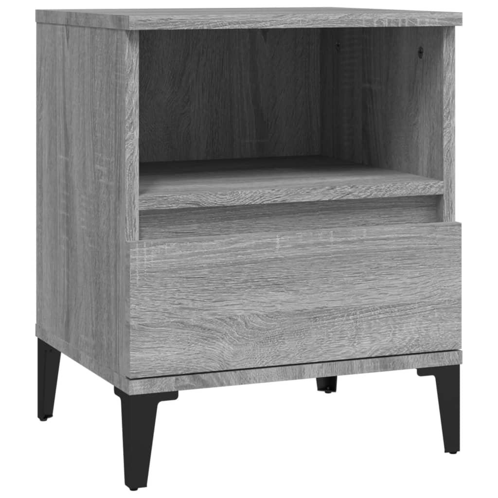 Bedside Cabinets 2 pcs Grey Sonoma 40x35x50 cm