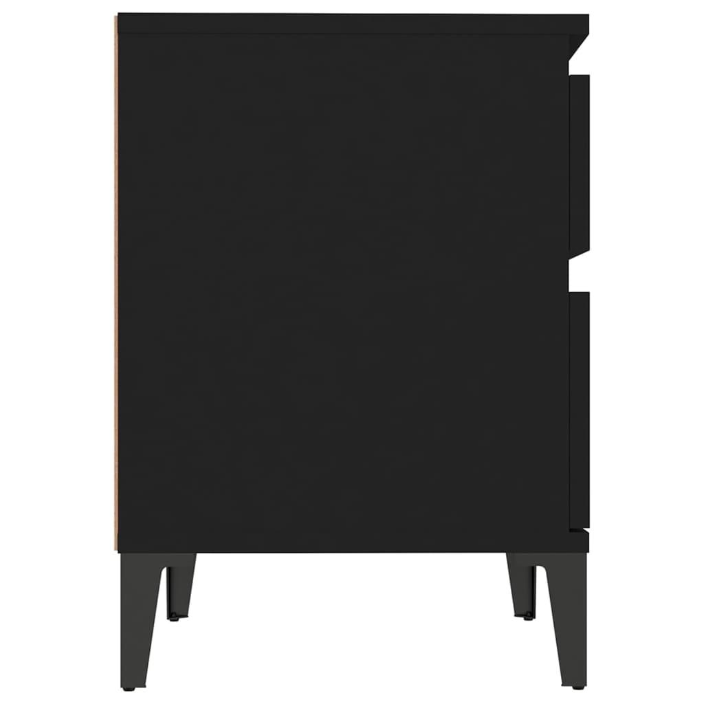 Bedside Cabinet Black 40x35x50 cm