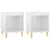 Bedside Cabinets 2 pcs High Gloss White 40x35x50 cm