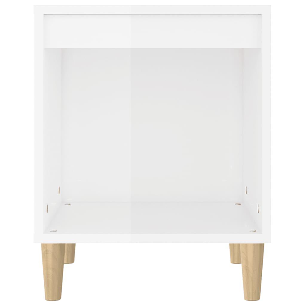 Bedside Cabinets 2 pcs High Gloss White 40x35x50 cm