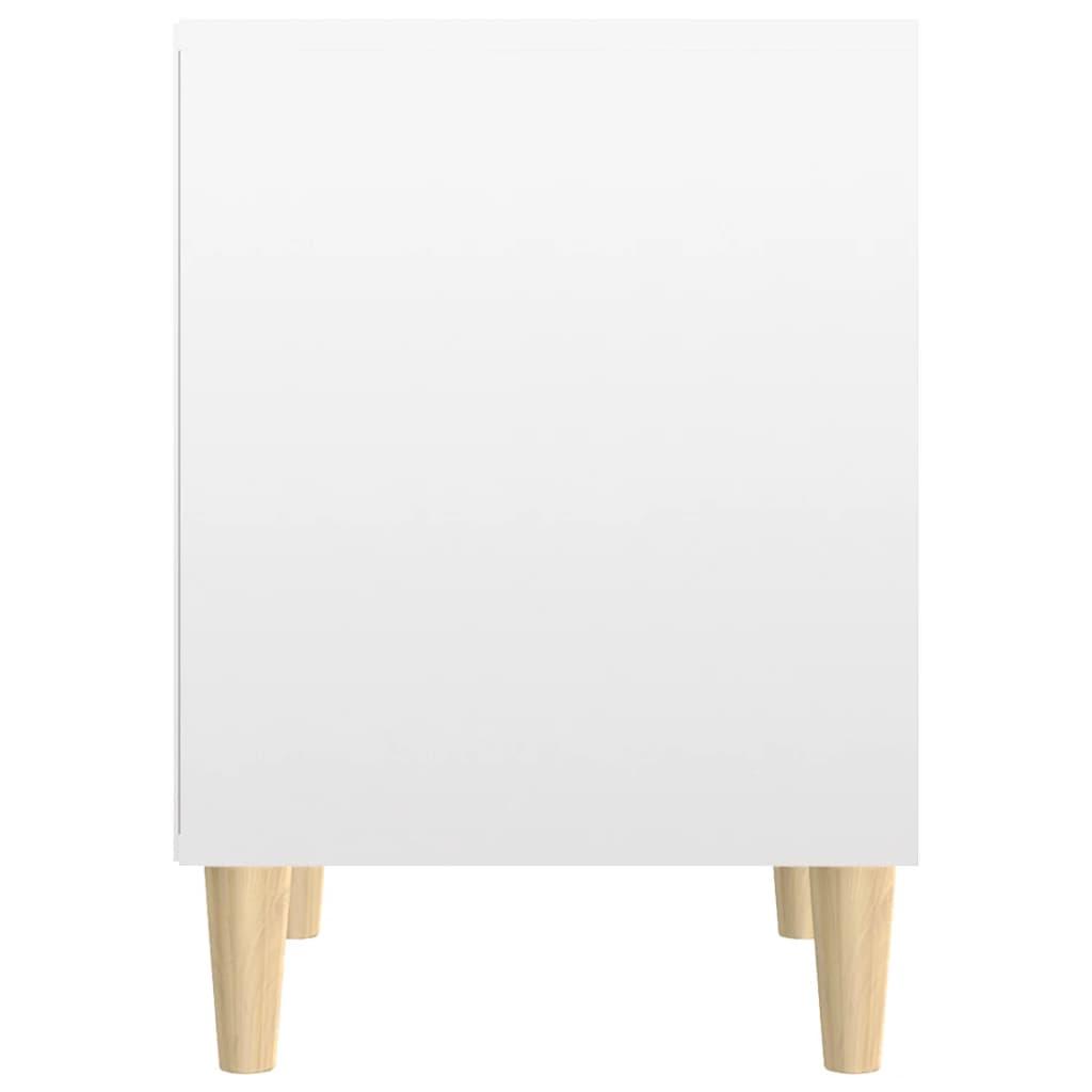 Bedside Cabinets 2 pcs High Gloss White 40x35x50 cm