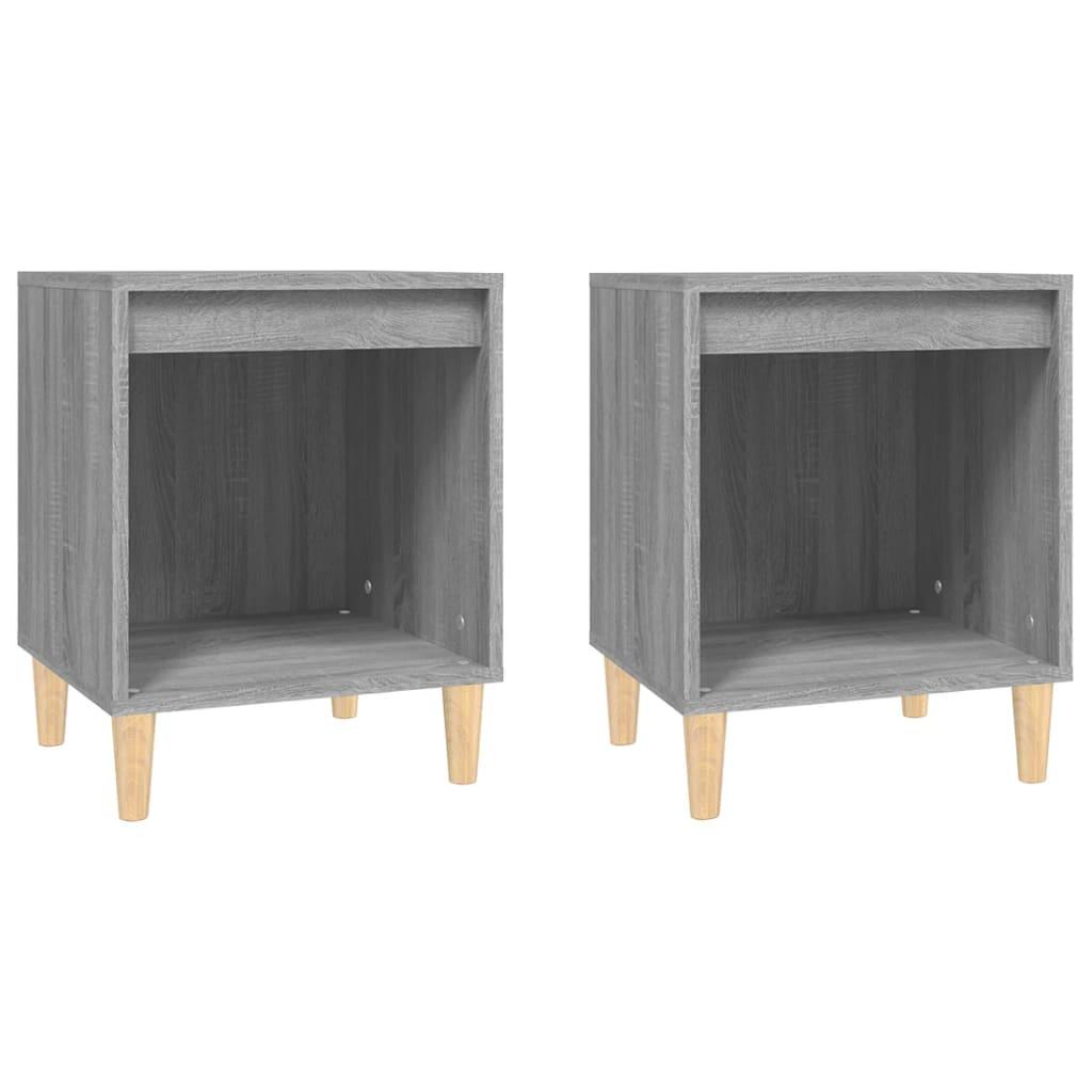 Bedside Cabinets 2 pcs Grey Sonoma 40x35x50 cm