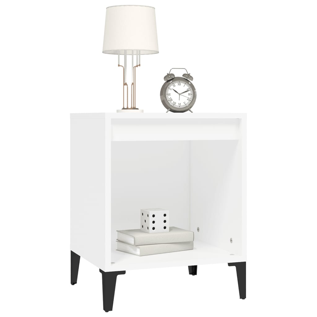 Bedside Cabinet White 40x35x50 cm