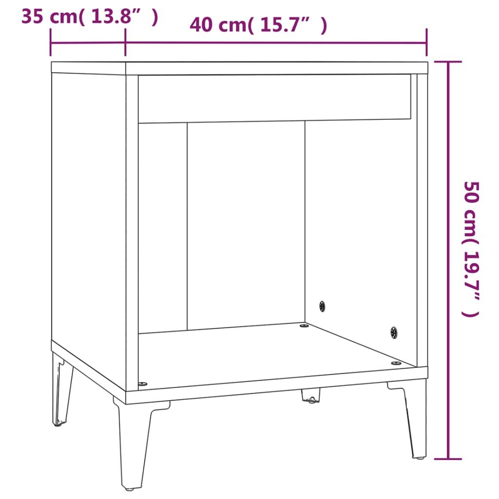 Bedside Cabinets 2 pcs Sonoma Oak 40x35x50 cm