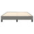 Bed Frame without Mattress Dark Grey Double Fabric