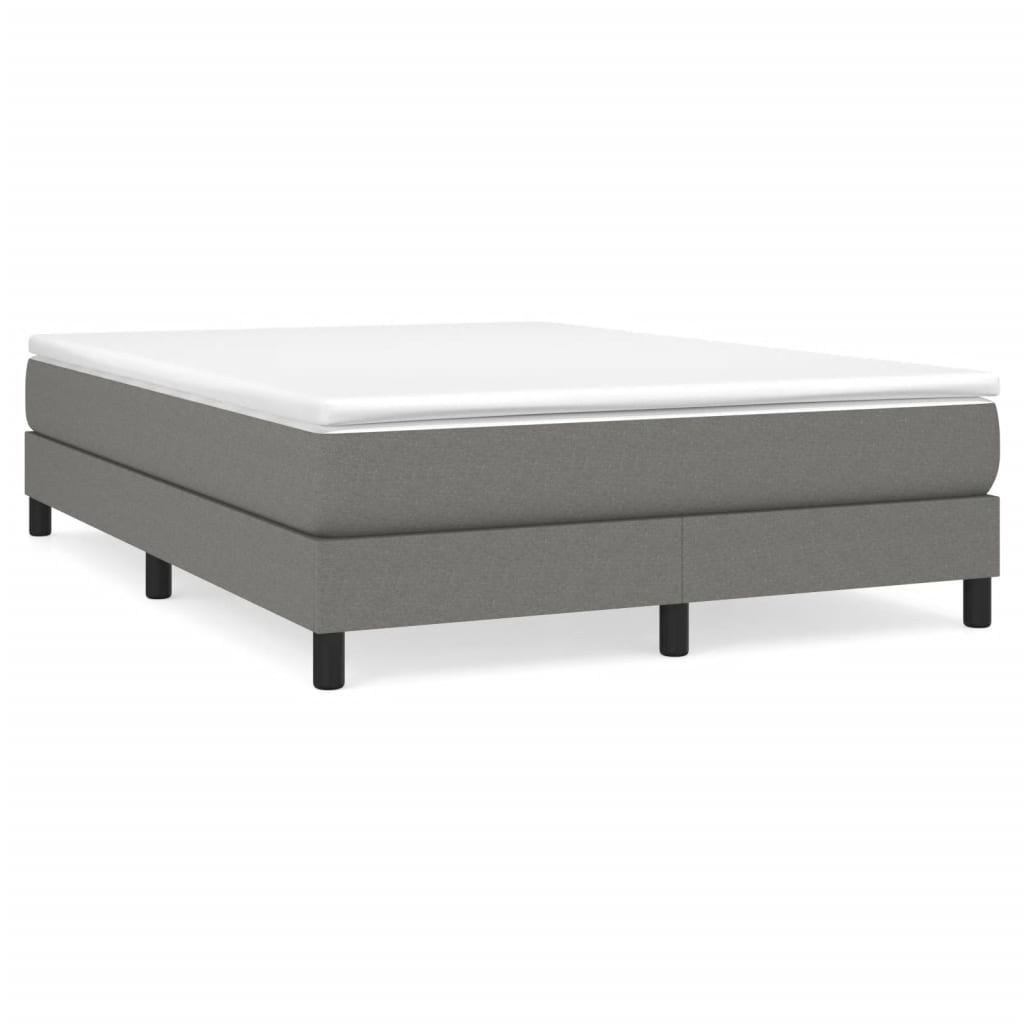 Bed Frame without Mattress Dark Grey Queen Fabric