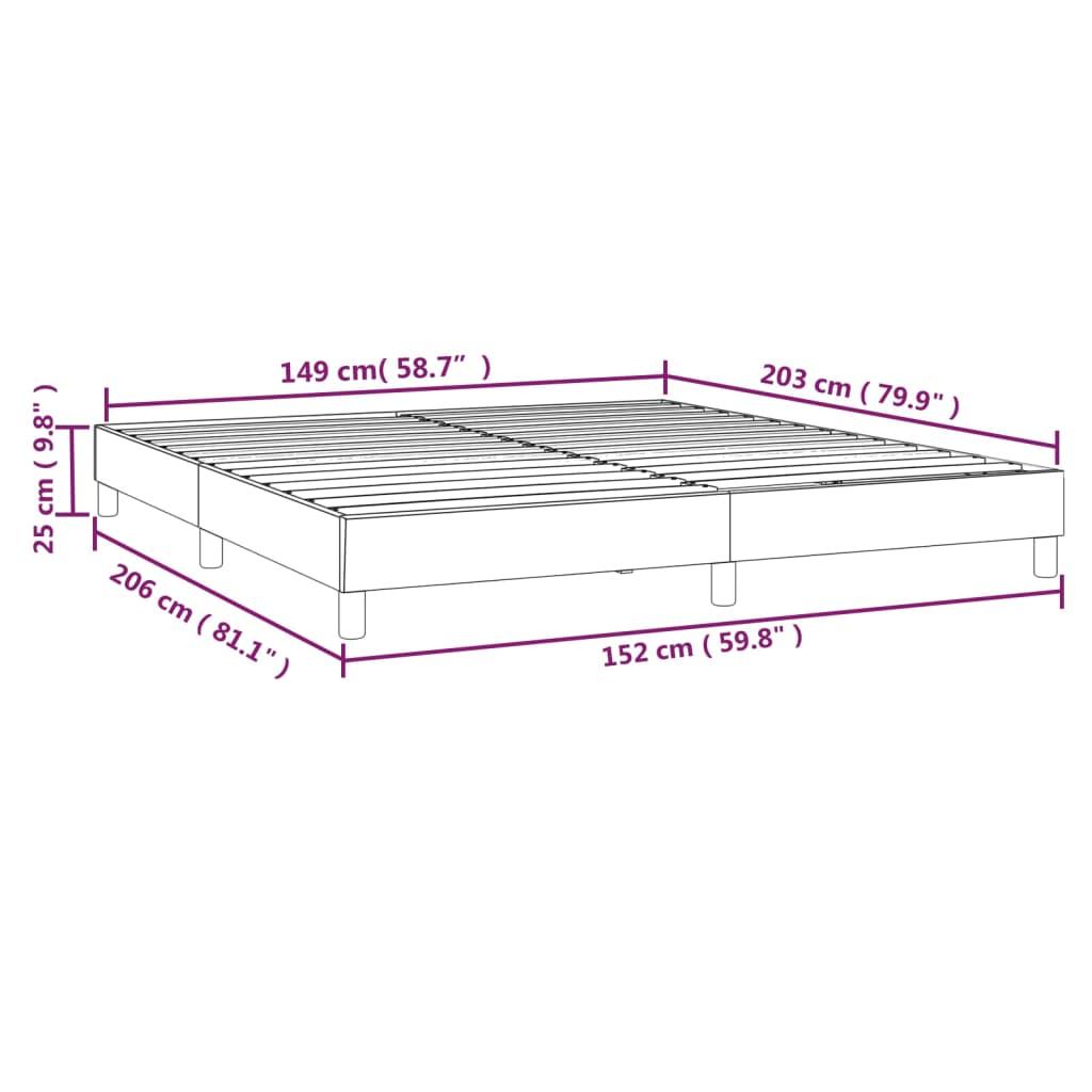 Bed Frame without Mattress Dark Grey Queen Velvet