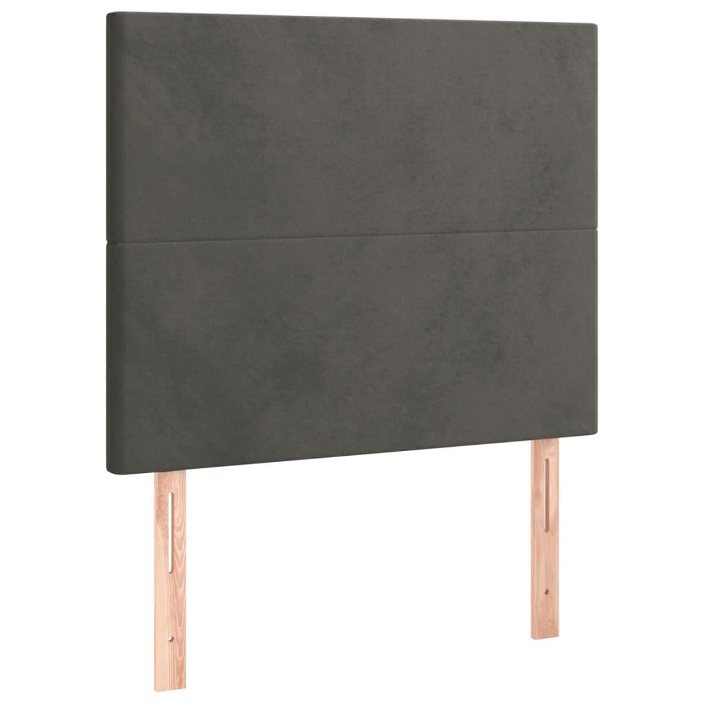 Headboard Dark Grey 100x5x118/128 cm Velvet