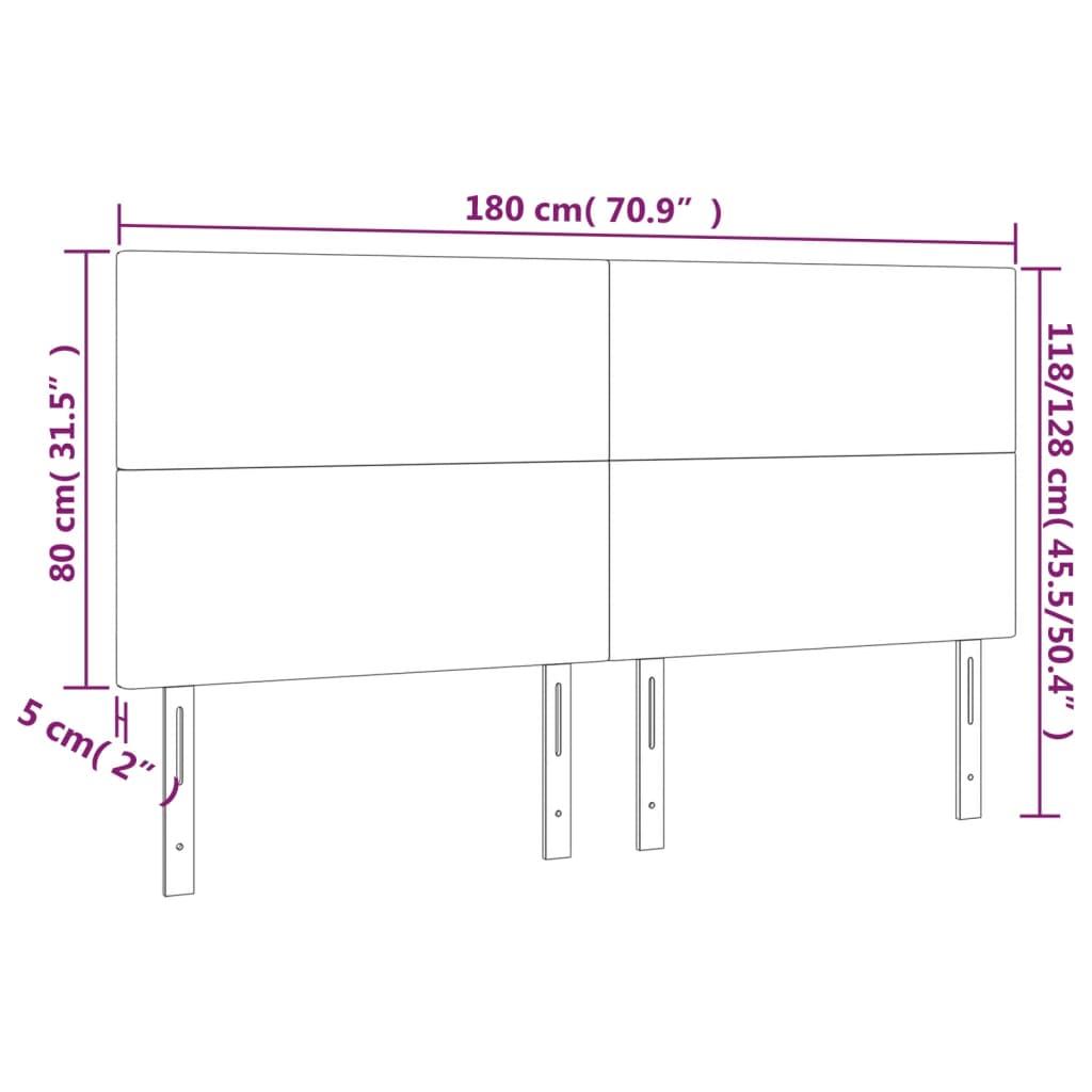 Headboard Black 200x5x118/128 cm Faux Leather